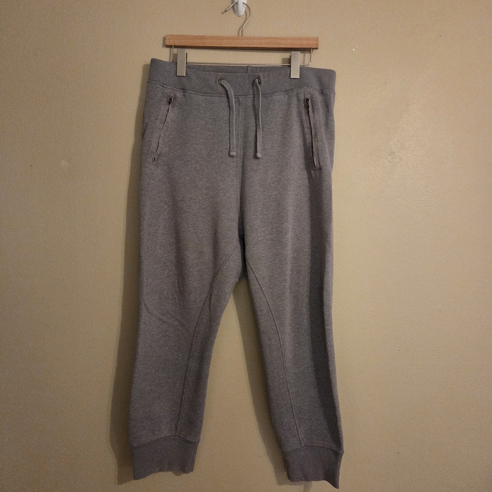 ALLSAINTS Japanese Gray Cotton Drawstring Slant Pocket Harem Style Jogger Mens S